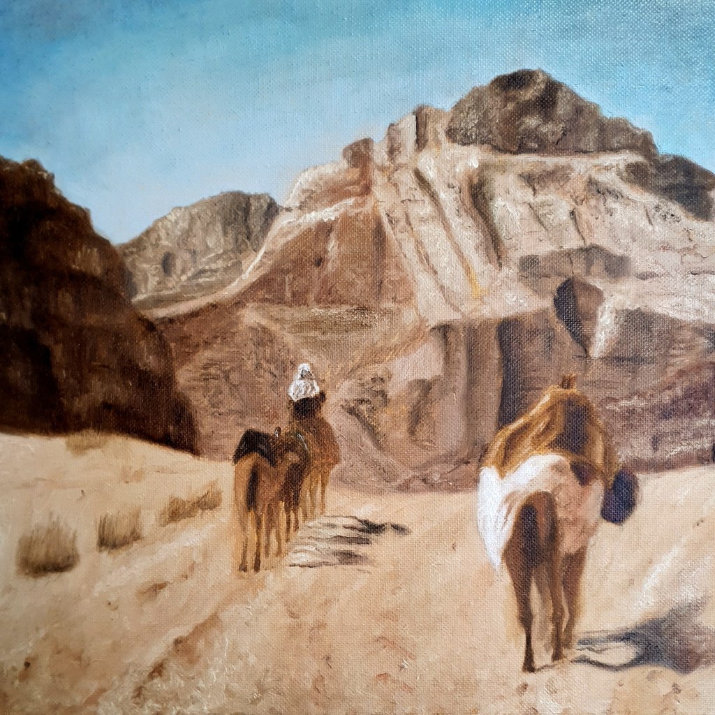 Camels in Wadi Rum